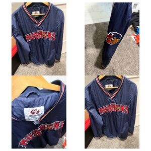 Vintage Toledo Mud Hens Pullover Jacket Carl Banks MLB Minor League Windbreaker